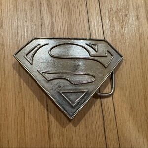 Silver Superman Belt Buckle